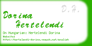 dorina hertelendi business card